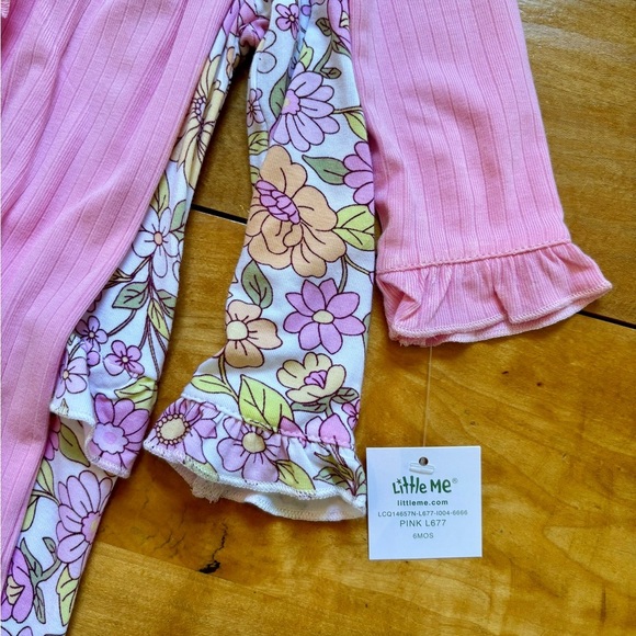 Little Me Baby 2 Pack Sleepwear Footies Size 6 Months New With Tags - Picture 9 of 13